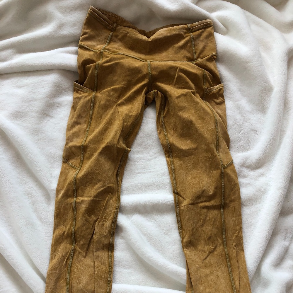 fall color lulu leggings cropped haha size 6